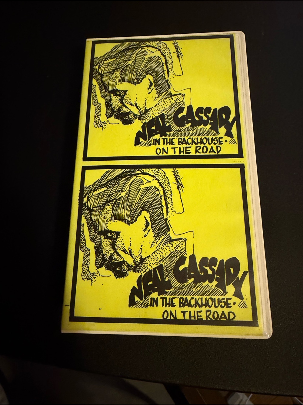 Neil Cassidy "In the Backhouse: On the Road" VHS with Yellow Graphic Cover